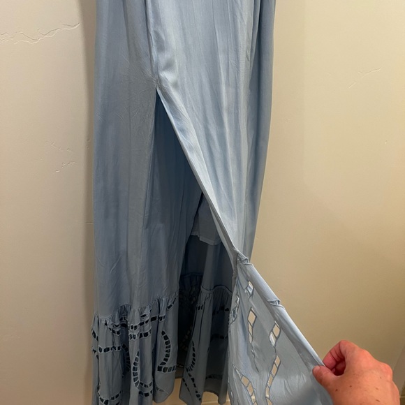 VIX BY PAULA HERMANNY SUMMER CASUAL BLUE DRESS MEDIUM - Picture 5 of 5